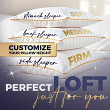 Load image into Gallery viewer, Royal Therapy King Memory Foam Pillows, 2-Pack - Shredded Memory Foam for All Sleep Positions, Medium Firm with Adjustable Loft, Bamboo Rayon Cover, CertiPUR-US & Oeko-TEX Certified