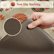 Load image into Gallery viewer, KIMODE Autumn Padded Kitchen Floor Mats Cushioned Anti Fatigue,Halloween Memory Foam Kitchen Sink Mat Non Slip,Fall Maple Kitchen Rugs Sets of 2 for Laundry Home Decor,Pumpkin Checkered