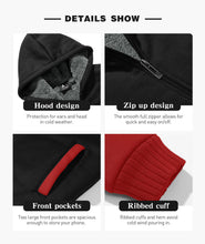 Load image into Gallery viewer, SECOOD Kids Hoodie Fleece Jacket Warm Sherpa Lined Zip Up Hooded Sweatshirt Soft Winter Coat Boys Girls School Outerwear