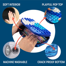 Load image into Gallery viewer, ZIPIT POP Pencil Box for Boys | Fidget Toy | Silicon Sensory Push It Case | Large Capacity Pencil Case (Blue)