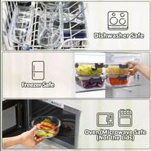 Load image into Gallery viewer, M MCIRCO 24-Piece Glass Food Storage Containers with Upgraded Snap Locking Lids,Glass Meal Prep Containers Set - Airtight Lunch Containers, Microwave, Oven, Freezer and Dishwasher