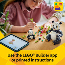 Load image into Gallery viewer, LEGO Creator 3 in 1 Wild Animals Panda Family - Building Toy Kit for Kids with 3 Building Options, Panda, Penguin, or Orca - 8 Year Old Girl & Boy Birthday Gifts - 31165