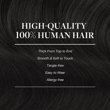 Load image into Gallery viewer, GOO GOO Clip in Hair Extensions Human Hair, 14inch 120g 7Pcs, #1B Natural black, Hair extensions for women, Human Hair Extensions Clip in