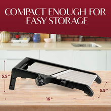 Load image into Gallery viewer, Gramercy Adjustable Mandoline Slicer for Kitchen, Potato Cutter, Vegetable Chopper, Mandolin, Cucumber Slicer- INCLUDING one Pair Cut-Resistant Gloves and Waffle Fry Cutter