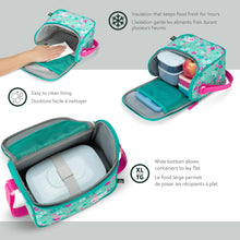 Load image into Gallery viewer, Roots Essential 3-in-1 Matching Water Resistant Kids Backpack and Lunch Bag Set with Bonus Pencil Case - Made from 100% Recycled Fabrics -22.5 litres, Ditsy Floral Mint