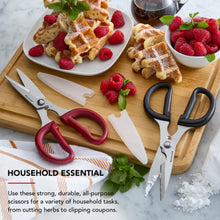 Load image into Gallery viewer, KitchenAid Multipurpose Shear Set, Versatile Scissors with Nutcracker, Bottle Opener, Ergonomic Handles with Protective Blade Covers, 2 Piece