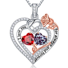 Load image into Gallery viewer, Iefil Birthday Gifts for Women - Wife Birthday Gifts, Girlfriend Birthday Gifts, Mom Birthday Gifts, January Birthday Gifts, June Birthday Gifts | Garnet Necklace, Alexandrite Necklace