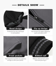 Load image into Gallery viewer, SECOOD Kids Hoodie Fleece Jacket Warm Sherpa Lined Zip Up Hooded Sweatshirt Soft Winter Coat Boys Girls School Outerwear