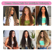 Load image into Gallery viewer, LDHAIRLD Curly Braiding Hair for Black Women Deep Wave Ocean Wave Crochet Hair Water Wave Braiding Hair for Boho Braids Twist Crochet Hair - Wet and Wavy Braiding Hair Extension 30 Inch Pack of 1