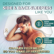 Load image into Gallery viewer, Royal Therapy Queen Memory Foam Pillows - Shredded Memory Foam Pillow for All Sleep Positions - Medium Firm Pillow with Adjustable, Bamboo Rayon Cover, CertiPUR-US, Oeko-TEX Certified