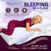 Load image into Gallery viewer, Royal Therapy Long Body Pillow β Full Body Pillow for Adults and Side Sleepers β Long Pillow for Bed with Cooling Memory Foam β Adjustable Firm Long Pillow for Back Pain, Hugging & Sleep Support