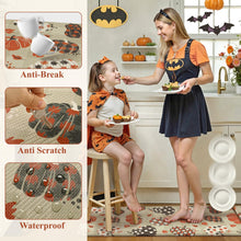 Load image into Gallery viewer, KIMODE Autumn Padded Kitchen Floor Mats Cushioned Anti Fatigue,Halloween Memory Foam Kitchen Sink Mat Non Slip,Fall Maple Kitchen Rugs Sets of 2 for Laundry Home Decor,Pumpkin Checkered