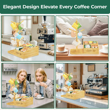 Load image into Gallery viewer, EsLuker.ly Mug Tree Holder Stand, Countertop Bamboo Coffee Cup Organizer Rack for Kitchen Office, Space-Saving Coffee Station Bar Organizer with 6 Hooks, Modern Design Enhances Decor