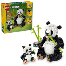 Load image into Gallery viewer, LEGO Creator 3 in 1 Wild Animals Panda Family - Building Toy Kit for Kids with 3 Building Options, Panda, Penguin, or Orca - 8 Year Old Girl & Boy Birthday Gifts - 31165