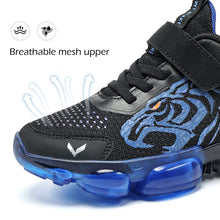 Load image into Gallery viewer, JMFCHI Boys Girls Kids' Sneakers Knitted Mesh Sports Shoes Breathable Lightweight Running Shoes for Kids Fashion Athletic Casual Shoes Blue 11 Little Kid Black/Energy Blue-8167