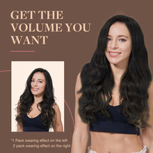 Load image into Gallery viewer, GOO GOO Clip in Hair Extensions Human Hair, 14inch 120g 7Pcs, #1B Natural black, Hair extensions for women, Human Hair Extensions Clip in