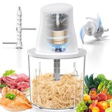 Load image into Gallery viewer, TURNRISE Electric Chicken Shredder Tool: 250W Multifunctional Press-to-Operate Meat Shredder Tool with Large Capacity - Meat Grinder for Chicken Breast, Meats, Fruits, Vegetables, Nuts (White)