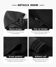 Load image into Gallery viewer, SECOOD Kids Hoodie Fleece Jacket Warm Sherpa Lined Zip Up Hooded Sweatshirt Soft Winter Coat Boys Girls School Outerwear