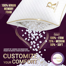 Load image into Gallery viewer, Royal Therapy Long Body Pillow β Full Body Pillow for Adults and Side Sleepers β Long Pillow for Bed with Cooling Memory Foam β Adjustable Firm Long Pillow for Back Pain, Hugging & Sleep Support