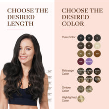 Load image into Gallery viewer, GOO GOO Clip in Hair Extensions Human Hair, 14inch 120g 7Pcs, #1B Natural black, Hair extensions for women, Human Hair Extensions Clip in