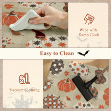 Load image into Gallery viewer, KIMODE Autumn Padded Kitchen Floor Mats Cushioned Anti Fatigue,Halloween Memory Foam Kitchen Sink Mat Non Slip,Fall Maple Kitchen Rugs Sets of 2 for Laundry Home Decor,Pumpkin Checkered