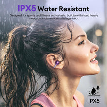 Load image into Gallery viewer, 2 in 1 Clip on Open Ear Headphones Wireless Earbuds, 0 Delay Bluetooth 6.0, Ultra-Long 140H Play, Auto L-R Recognition Touch Control, Hybrid Noise Reduction for Work Fitness Daily Use, Ctbuds Purple