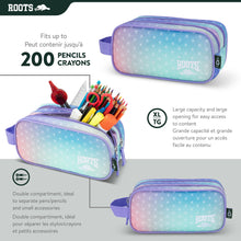 Load image into Gallery viewer, Roots Essential 3-in-1 Matching Water Resistant Kids Backpack and Lunch Bag Set with Bonus Pencil Case - Made from 100% Recycled Fabrics -22.5 litres, Multi Ombre