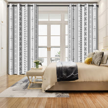 Load image into Gallery viewer, Xiazhilaio 52x63 Inch Blackout Curtains with Black & Gray Geometric Boho Pattern, Scandinavian Modern Minimalist Style Room Darkening Drapes for Bedroom Living Room Window Treatments, 2 Panels
