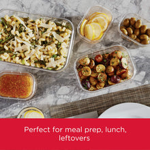 Load image into Gallery viewer, Rubbermaid Brilliance BPA-Free 3 Set Food Storage Containers with Lids, Removable Trays, Airtight, Leak-Proof, Ideal for Meal Prep, Lunch, and Leftovers