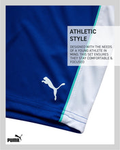 Load image into Gallery viewer, PUMA Boys Active Shorts Set - 3 Piece Performance T-Shirt, Dry Fit Tank Top, and Gym Shorts - Activewear Set for Boys (4-16), Size 8, White/Blue