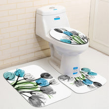 Load image into Gallery viewer, Colorful Tulip Trees Shower Curtain Set....