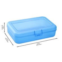 Load image into Gallery viewer, Amazon Basics Plastic Pencil Box, Pack of 4, Multi, Solid
