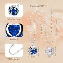 Load image into Gallery viewer, LIANYU Necklace for Women Sapphire Necklace Gifts for Wife Christmas Birthday Valentine Anniversary-Sep
