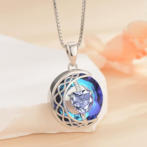 LIANYU Necklace for Women Sapphire Necklace Gifts for Wife Christmas Birthday Valentine Anniversary-Jun