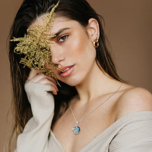 LIANYU Necklace for Women Sapphire Necklace Gifts for Wife Christmas Birthday Valentine Anniversary-Mar