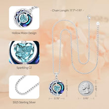 Load image into Gallery viewer, LIANYU Necklace for Women Sapphire Necklace Gifts for Wife Christmas Birthday Valentine Anniversary-Mar
