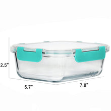 Load image into Gallery viewer, [8-Pack,30 oz]Glass Meal Prep Containers,MCIRCO Glass Food Storage Containers,Airtight Glass lunch Containers with Lids, Microwave, Oven, Freezer and Dishwasher, Green
