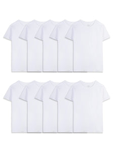 Fruit of the Loom boys Cotton White T Shirt Underwear, - 10 Pack White, X-Small US