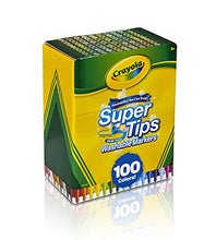 Load image into Gallery viewer, Crayola Super Tips Marker Set for Kids (100ct), Broad Tip &amp; Fine Point Washable Art Markers for Kids, Bulk School Supplies, Teacher Classroom Must Haves, Drawing Supplies

