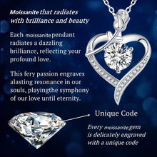 Load image into Gallery viewer, Rose Heart Pendant Necklace for Wife Moissanite Lab-Created Gem Jewelry for Women I Love You Wedding Anniversary Birthday Christmas Valentines Engagements Mothers Day for Her Girlfriend Mom Daughter
