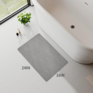 MontVoo Bath Mat Rug for Bathroom-Bathroom Mat Bathroom Rug Non Slip Absorbent Quick Dry Bathmat Shower Mats-Bathroom Floor Mats in Front of Bathtub Sink Washroom Mat Grey 40x60CM