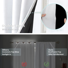 Load image into Gallery viewer, BGment White Blackout Curtains for Bedroom 63 Inch Long - Thermal Insulated Black Out Curtains Room Darkening Soundproof Rod Pocket Window Curtains for Living Room, Each Drape Panel 52 Inch Wide
