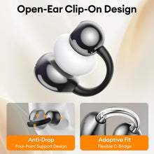 Load image into Gallery viewer, PAXA M100 Clip On Ear Headphones, Open Ear Earbuds Wireless Bluetooth 5.4, Clip On Earbuds with LCD Touchscreen, Lightweight Comfort Open Ear Headphones for Sports, Fitness, and Workouts, Black
