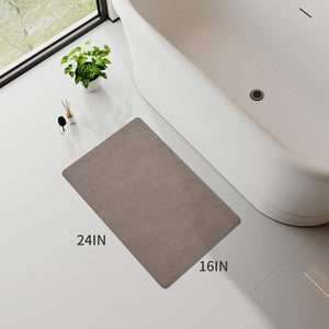 MontVoo Bath Mat Rug for Bathroom-Bathroom Mat Bathroom Rug Non Slip Absorbent Quick Dry Bathmat Shower Mats-Bathroom Floor Mats in Front of Bathtub Sink Washroom Mat Brown 40x60CM
