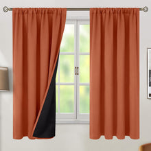 Load image into Gallery viewer, BGment Terracotta 100% Blackout Curtains for Bedroom, Fall Full Room Darkening Noise Reducing Living Room Curtains 63 Inch Length, Thermal Insulated Rod Pocket Window Drapes 2 Panels, 52 Inch Wide
