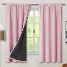 Load image into Gallery viewer, BGment Pink Blackout Curtains for Girls Room 2 Panels Set, Kids Curtains for Baby Nursery Bedroom 63 Inch Length Thermal Insulated Soundproof Full Room Darkening Toddler Room, Each Panel 52 Inch Wide
