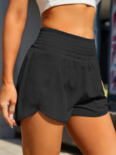 Load image into Gallery viewer, BMJL Women&#39;s Athletic Shorts High Waisted Running Short Pocket 2.5&quot; Sporty Shorts Gym Elastic Workout Shorts(L,Black)
