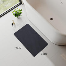 Load image into Gallery viewer, MontVoo Bath Mat Rug for Bathroom-Bathroom Mat Bathroom Rug Non Slip Absorbent Quick Dry Bathmat Shower Mats-Bathroom Floor Mats in Front of Bathtub Sink Washroom Mat Navyblue 40x60CM
