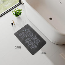 Load image into Gallery viewer, MontVoo Bath Mat Rug for Bathroom-Cute Darkgrey Letter Bathroom Mat Bathroom Rug Non Slip Absorbent Quick Dry Bathmat Shower Mats in Front of Bathtub Sink Washroom Mat Darkgrey 40x60CM
