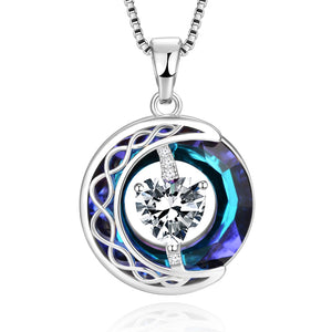 LIANYU Necklace for Women Sapphire Necklace Gifts for Wife Christmas Birthday Valentine Anniversary-Apr
